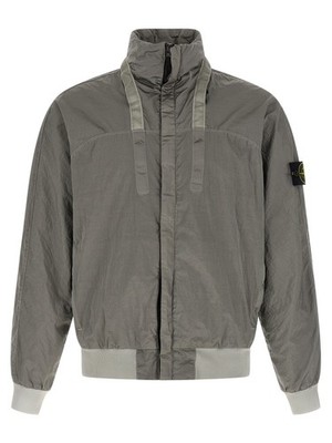 Stone Island Gray Polyamide Bomber