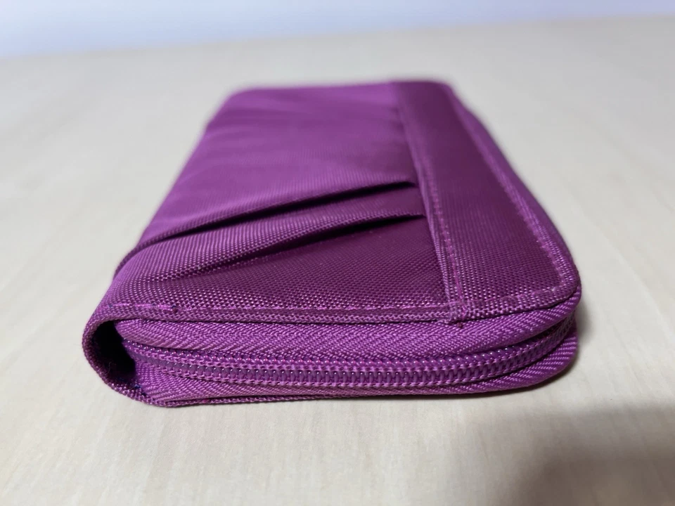 Nuevo TRAVELON Negro Seguro Protección de Identificación Bloqueo RFID Viaje Bolso sin asas Billetera Púrpura Foto 4 de 4