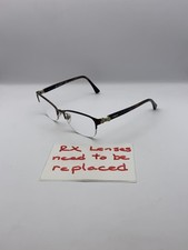 Vogue Eyeglasses VO4027-B 55-18-135 Brown Tortoise Metal Half Rim Frame Womens