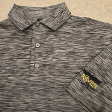 Camisa Polo FootJoy Para Hombres L Gris Tinte Espacial Cuervo Club de Golf Sandestin Performance