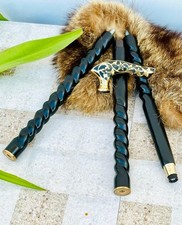 Derby Head Handle Wood Walking Stick Designer Antique Brass Victorian Cane Gift