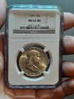 1949 Franklin Half Dollar Coin NGC MS 62 FBL