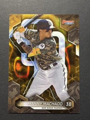 Manny Machado 2023 Bowman's Best #61 Padres Gold Lava Refractor /75