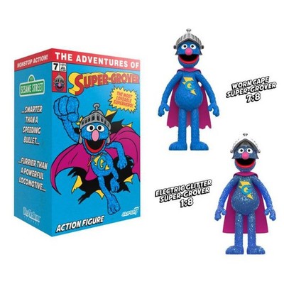 SUPER 7 Sesamstraße Super Grover BLINDBOX INKL. EINER 3,75'' Fig SDCC Exclusive
