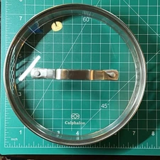 Calphalon 7.5” Glass Lid with Strainer Rim & Stainless Steel 
