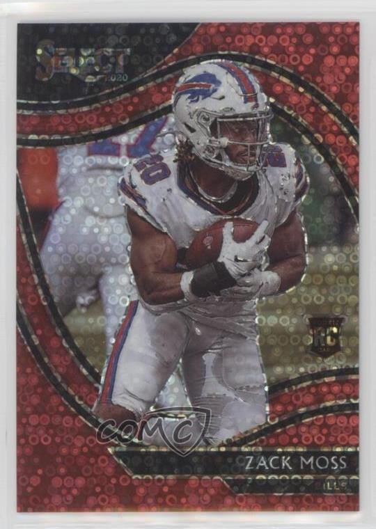 2020 Panini Select Field Level Red Disco Prizm 34/49 Zack Moss #369 08fz