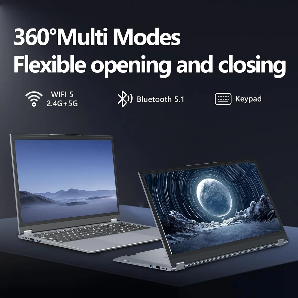 360° Rotating Touch Screen Laptop 16GB RAM 512GB SSD WiFi 5 - Image 4 of 4