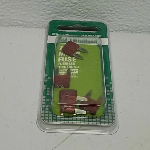 MIN7.5BP Littelfuse 7.5A Mini Blade Fuses – Pack of 5 for Automotive - Image 3 of 4