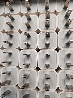 LOT 100 X Apple iPhone OEM USB wall adapter USB-LIGHTNING
