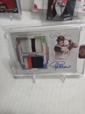 2021 Flawless RAFAEL PALMEIRO DUAL GAME USED PATCH AUTO /10
