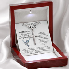 Confirmation Gift for Boy, Baptism Gift for Son, First Communion Gift Necklace