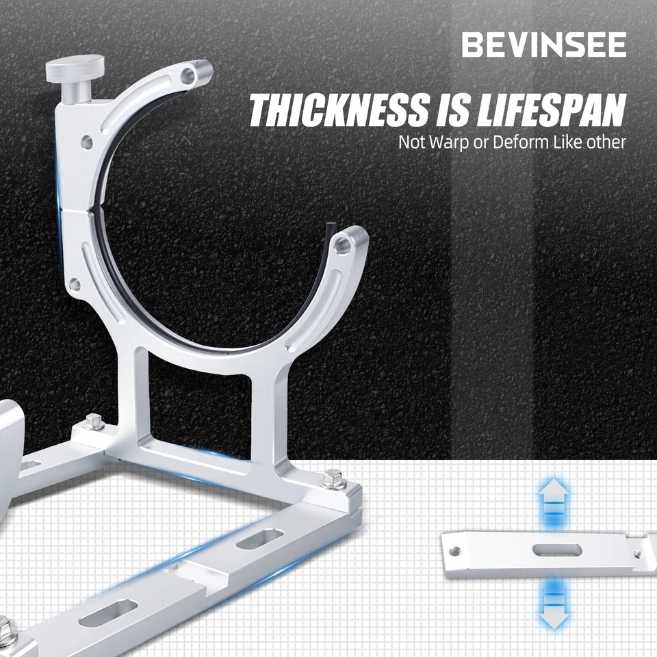 10lb 7" Nitrous Bottle Bracket Aluminum Single Bottle Holder Bracket Kit - Image 4 of 4