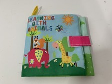 Learning With Animals small crinkle soft baby book soft sensory toy
