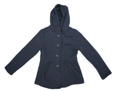 Sebby Womens Gray Drawstring Tie Waist Button...