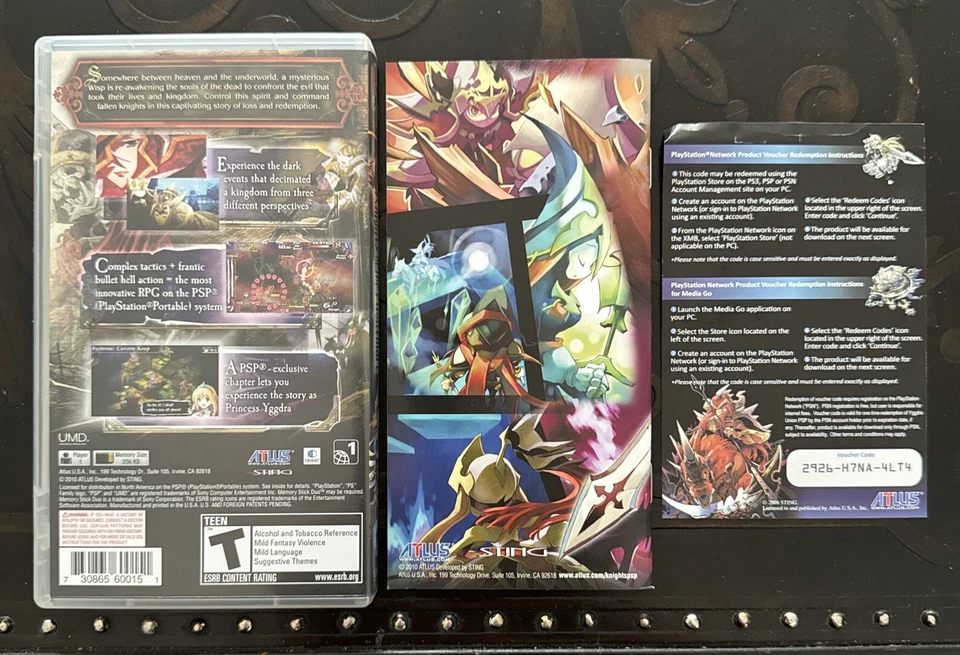 Knights in the Nightmare (Sony PSP, 2010) CASE, MANUAL & INSERT ONLY *NO GAME* - Image 2 of 4