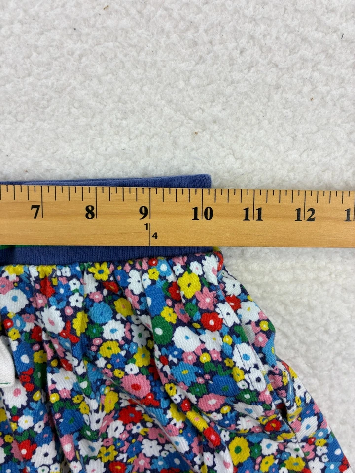 Saia Boden Meninas Tamanho 8-9Y 134cm Azul Estampa Floral Babado Cintura com nervuras - Imagem 3 de 4