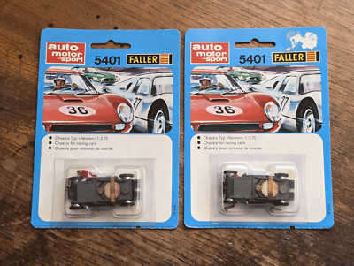 NOS 2 x Faller AMS #5401 Slot Car Chassis