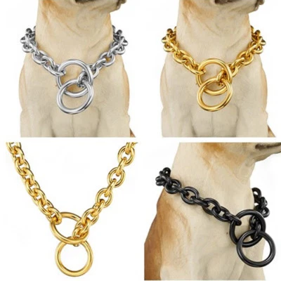 Strong 15mm Pet Dog Choker Collar Stainless Steel Rolo Chain for Big Breads