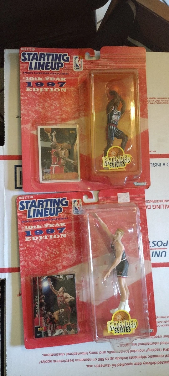 Four 1997 SLU Kenner Starting Lineup Extended Series NBA Basketball figures New