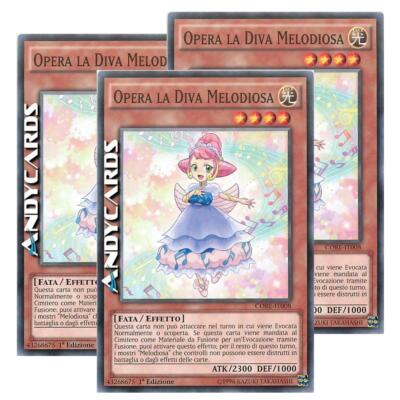 3x OPERA LA DIVA MELODIOSA (Opera The Melodious Diva) Common   CORE IT008 YUGIOH