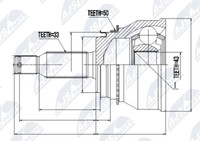 NPZ-MS-038 NTY Gelenksatz, Antriebswelle FüR Mitsubishi