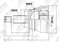 NPZ-MS-038 NTY Gelenksatz, Antriebswelle FüR Mitsubishi