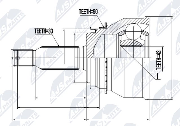 NPZ-MS-038 NTY Gelenksatz, Antriebswelle FüR Mitsubishi-image