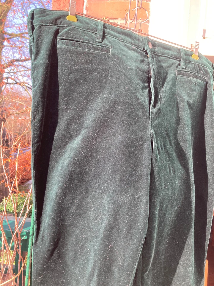 Lands End wunderschön grüner  Samt  high waist slim fit legs  GR.58 NEU - Bild 4 von 4