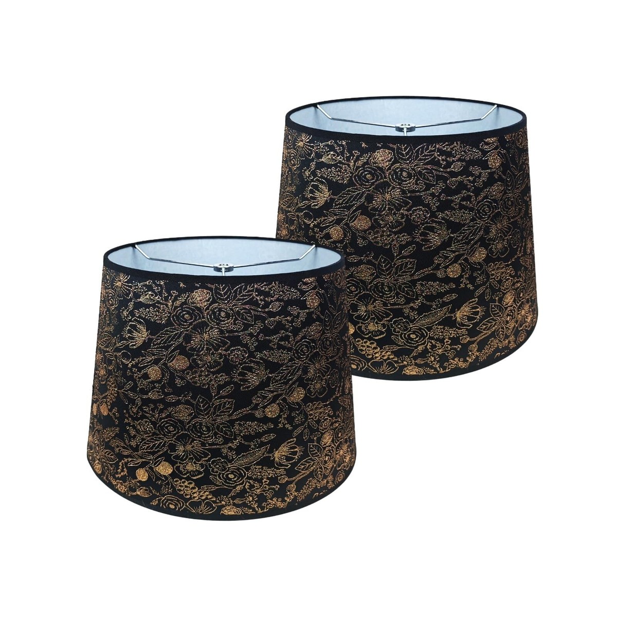 Black Lamp Shade Set of 2, No Assembly Required, 10