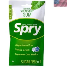 Natural Xylitol Gum for Dental Health - Cavity-Fighting Spearmint Flavor