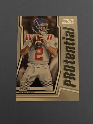 2022 Panini Score Football Potential #P-MC Matt Corral Carolina Panthers Rookie