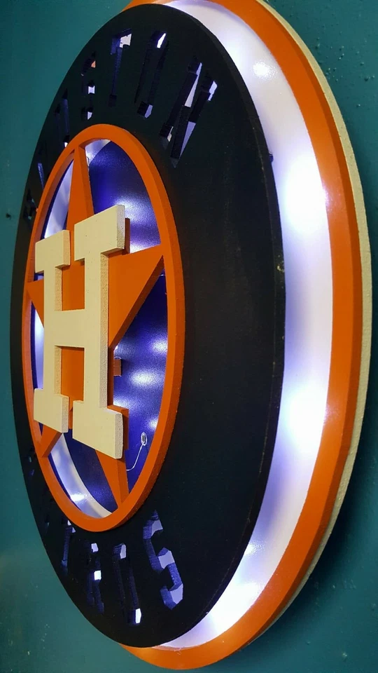 Astros LED wall sign, Houston Astros Baseball Fan sign, Man cave Sign - Image 3 of 3