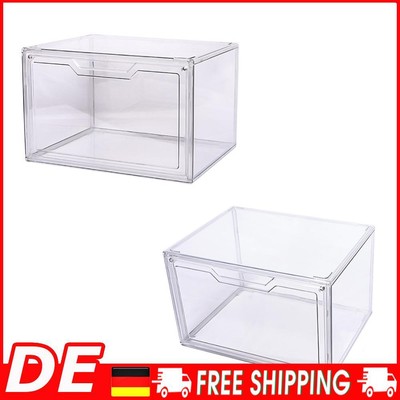 Sneaker Display Case Stackable Plastic Shoe Storage Box for Boots Sneakers Shoes