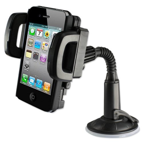 Reiko Phone Holder for Car Suction On Windshield Or Dashboard – Retail Packaging