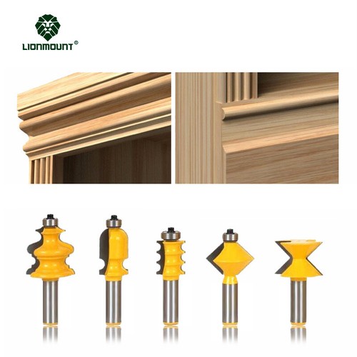 5PCS Architectural Molding, Triple Bead, Edge Banding Router Bit Set 1/ ...