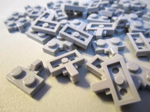Lego 1x2 Grey Plate w Vertical Stub 30 pieces 44567