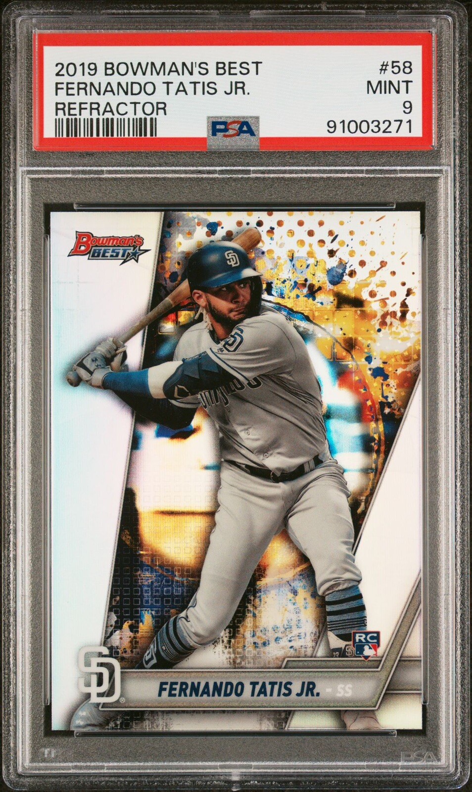 2019 Bowman’s Best Refractor #58 Fernando Tatis Jr RC  PSA 9 Mint