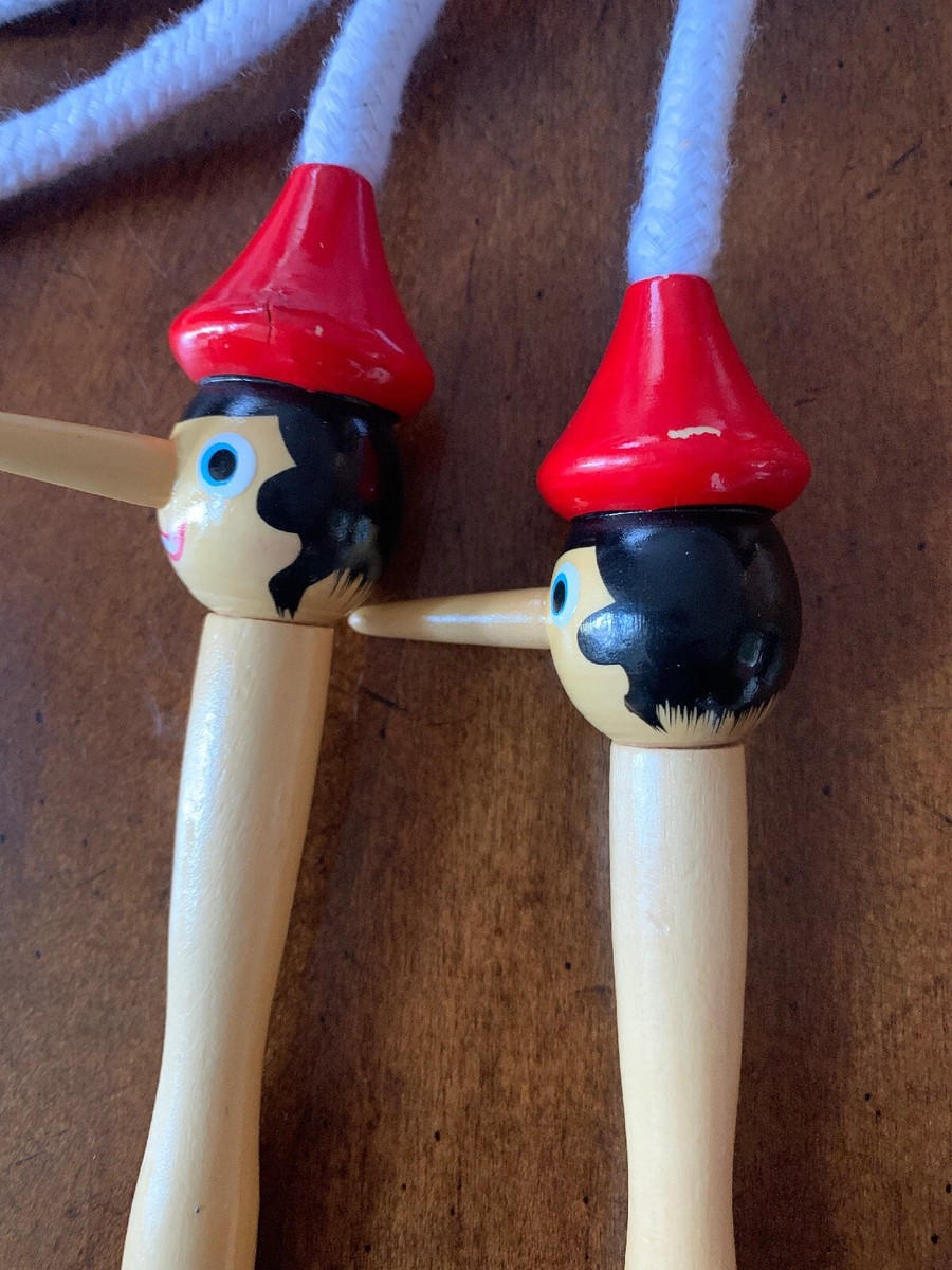 ANCIEN JEU JOUET Ancienne CORDE à SAUTER 1950 Poignées en bois EUR 5,90