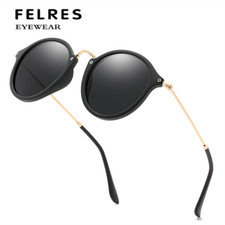 Retro Round Polarized Sunglasses For Men Women Outdoor Driving Glasses UV400