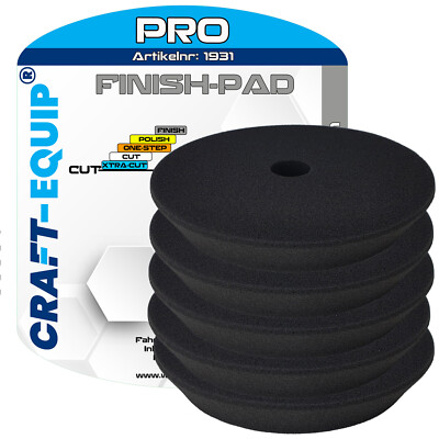 5er Sparpack Craft-Equip PRO Ø125mm DA Polierschwamm FINISH GRAU Polierpad Lack