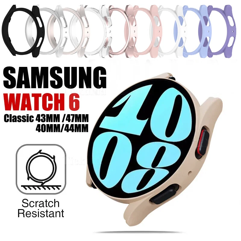 For Samsung Galaxy Watch 6 40mm 44mm Bumper Case Cover Hard PC Frame  Protector