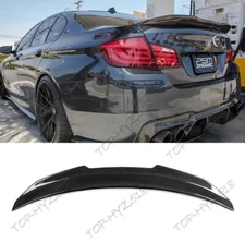 For 2010-2016 BMW 5 Series F10 True Carbon Fiber Tail Spoiler Decoration Trim