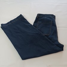 Jessica Simpson Wide Leg Utility Crop Women's Blue Denim Jeans Size 16/33