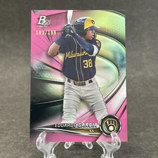 2022 Bowman Platinum Eduardo Garcia Pink /199 Top Prospect #Top-88  Brewers