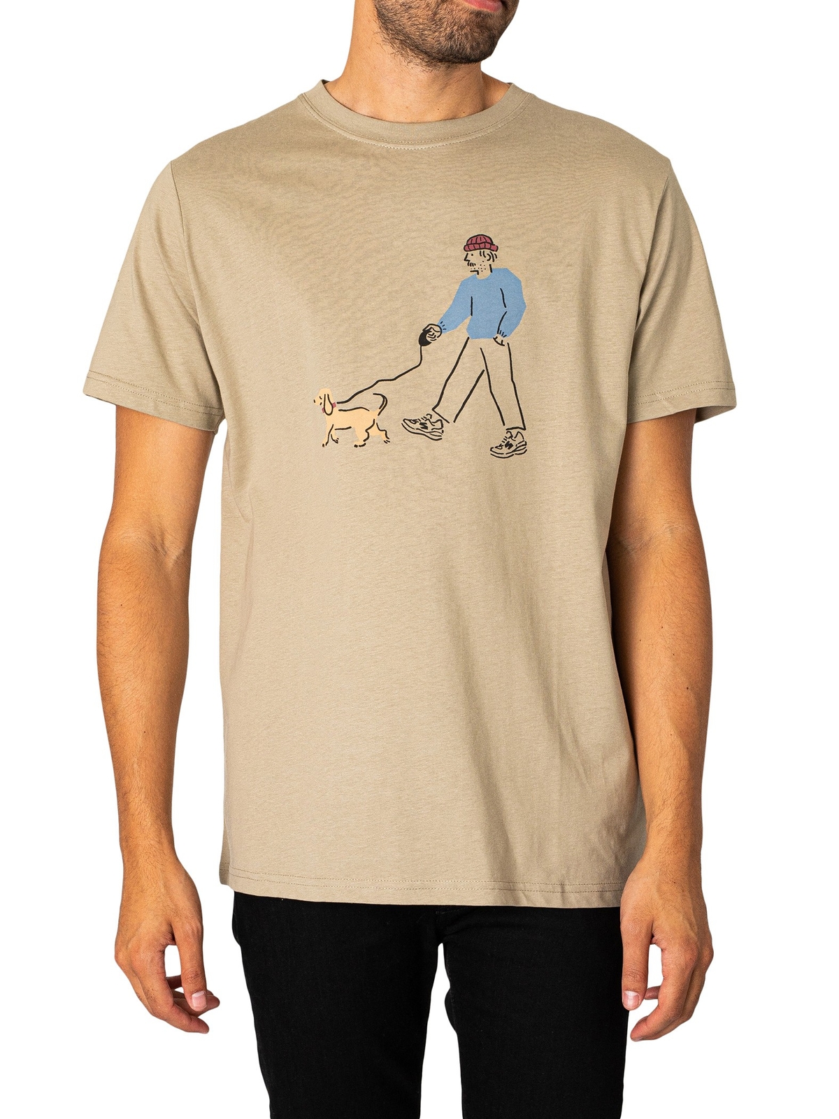 Однотонная мужская футболка с рисунком Mannis зеленая 2490₽