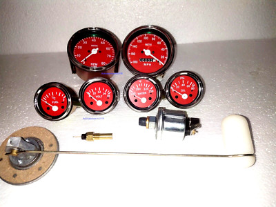 Smiths Electrical Temp Oil Volt Fuel Speedo 180-0 Tacho 85 mm With 3 Senders RC