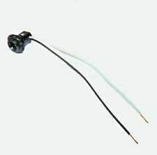 Candelabra phenolic lamp socket w/screw ring & wire leads  TR-3C