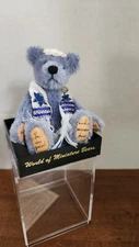 World Of Miniature Bears "Mazel Tov" Blue Mohair Teddy Bear New 3" 