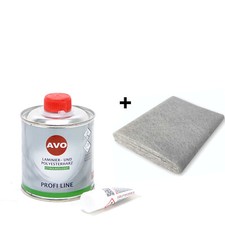 Bootsreparatur AVO Polyesterharz Poly Harz GFK Glasfasermatte Harz SET 250g