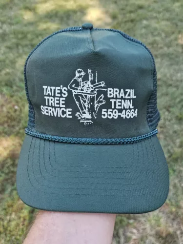 Tate's Tree Service Brazil Tenn Old Tennessee Advertising Cap Gibson County